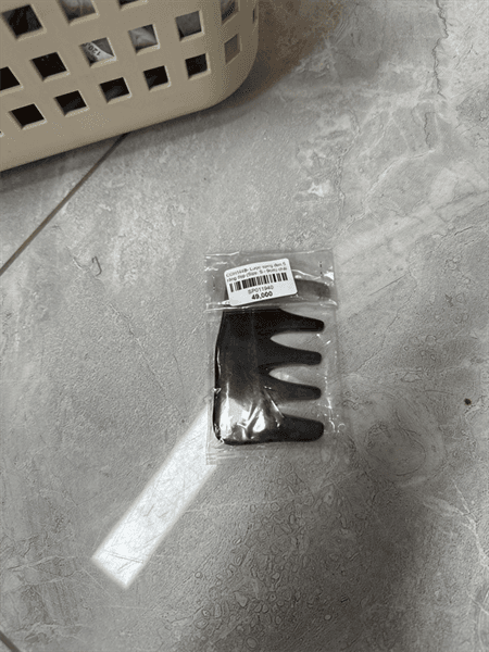 COH144B- Lược sừng đen 5 răng đẹp (Size: S - 9cm) chải tóc xoăn, rối, xù 2