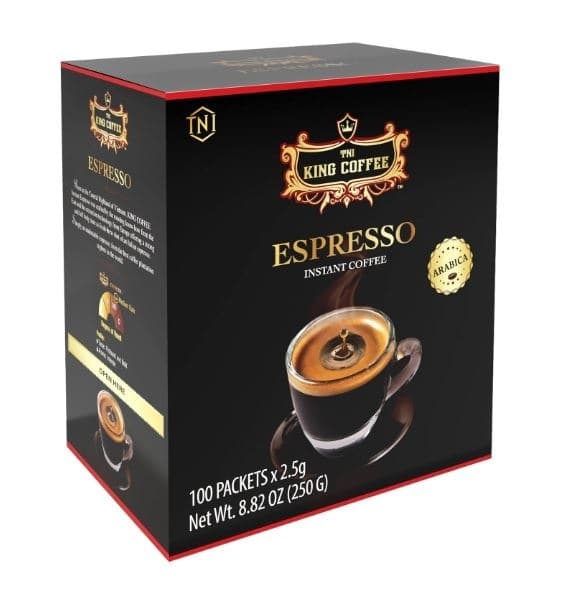 CÀ PHÊ HÒA TAN ESPRESSO KING COFFEE HỘP 100 GÓI 2