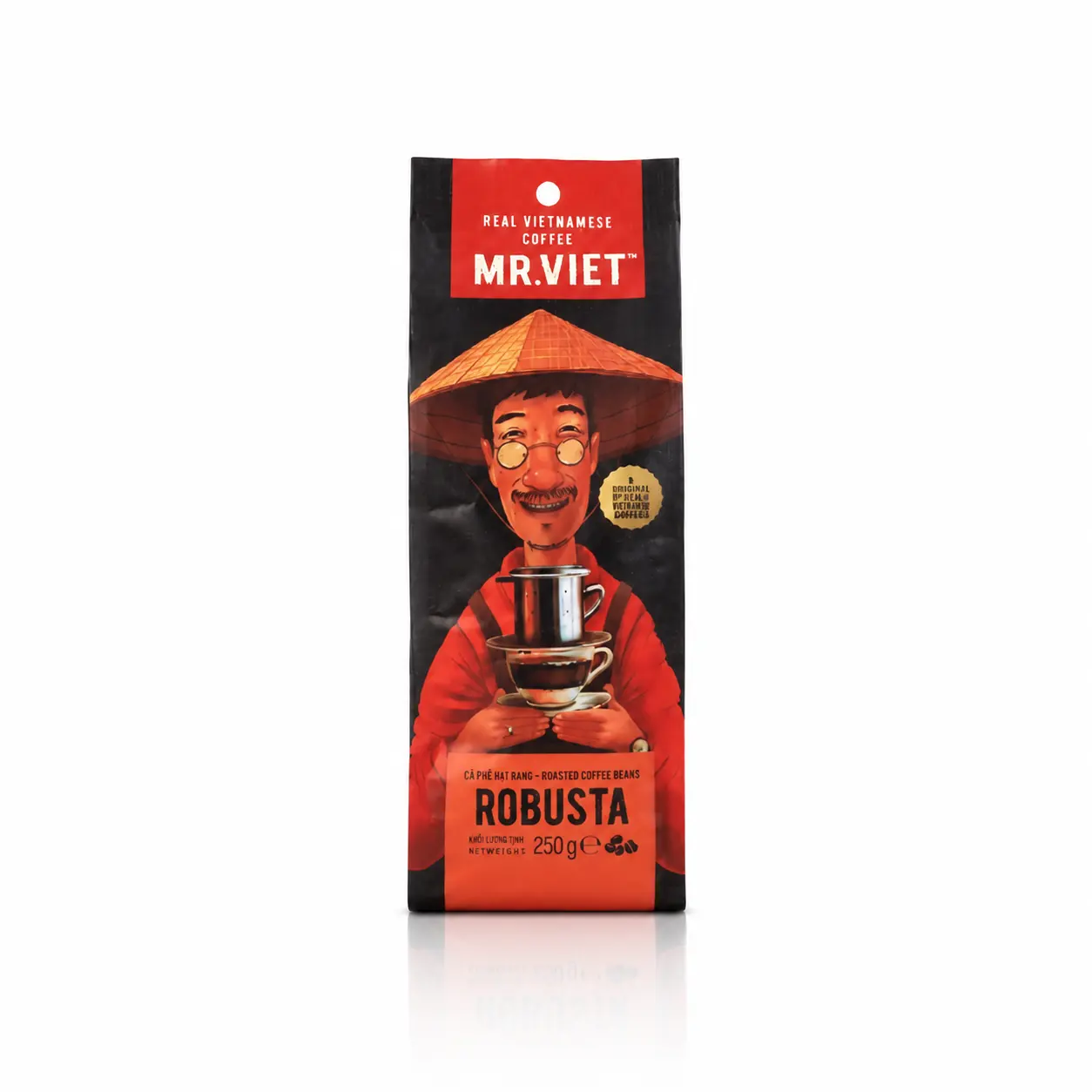 Cà phê Robusta hạt MR.VIET 250g