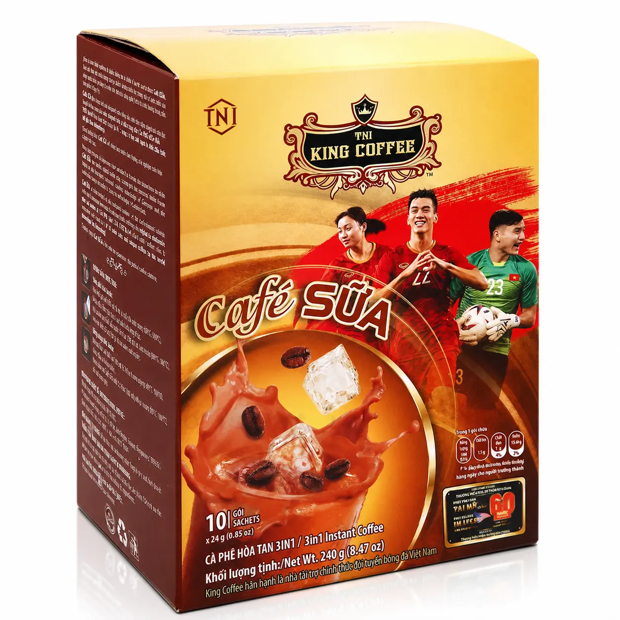 Cà phê sữa tni King Coffee 3 in 1 240g King Coffee