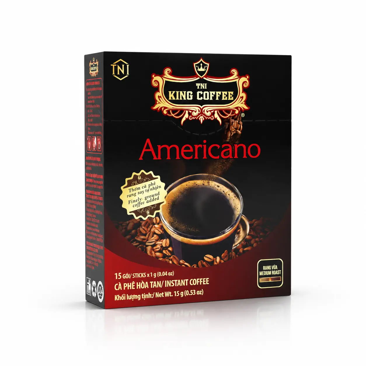 Cà phê hòa tan King Coffee americano 15g 48h/t
