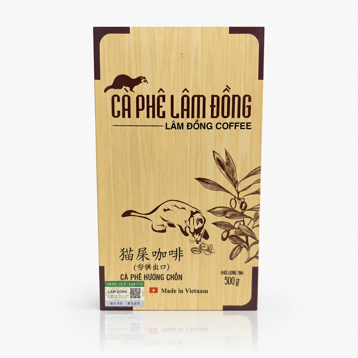 Cà phê chồn Lâm đồng coffee hộp 500g