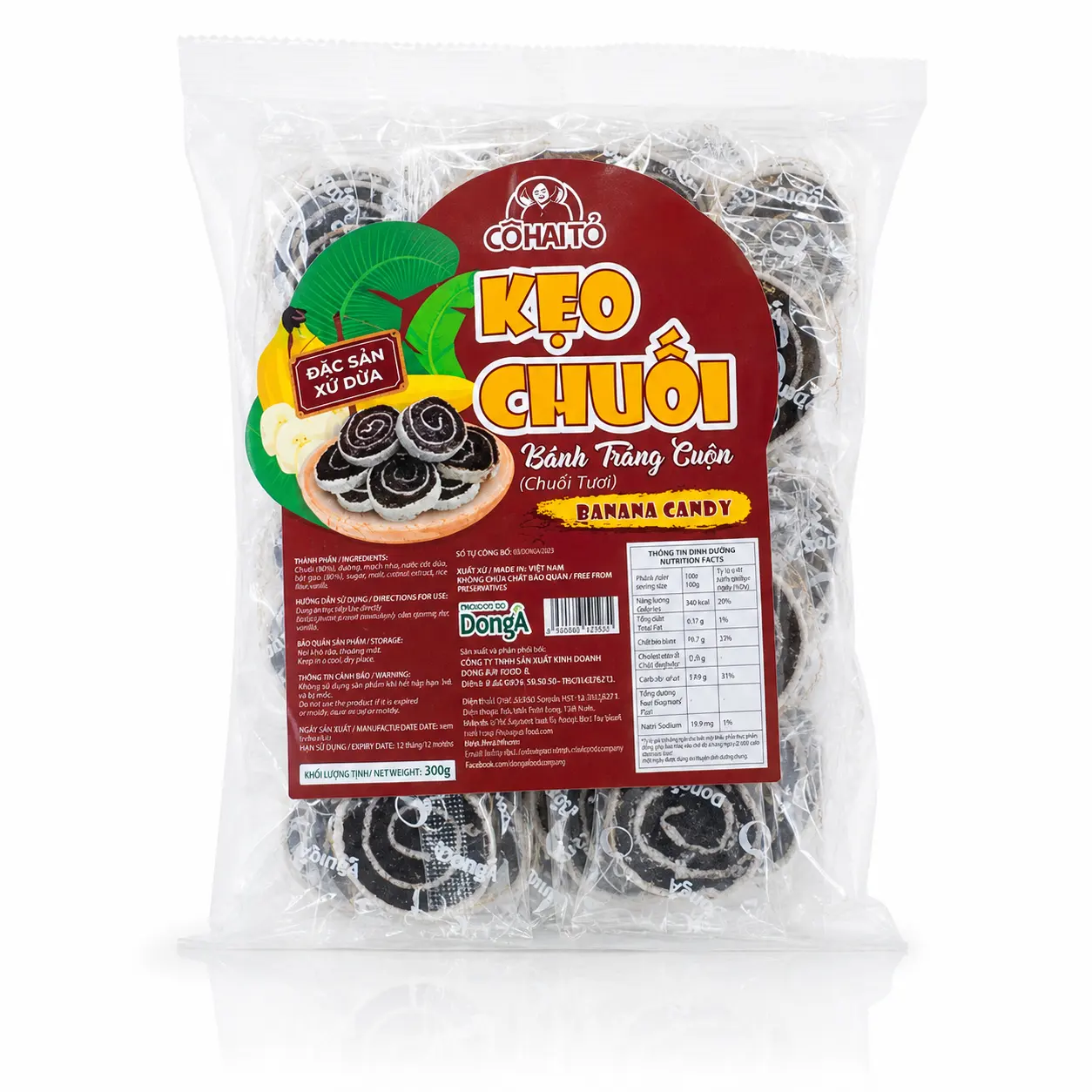 Kẹo chuối tươi cuộn bánh tráng