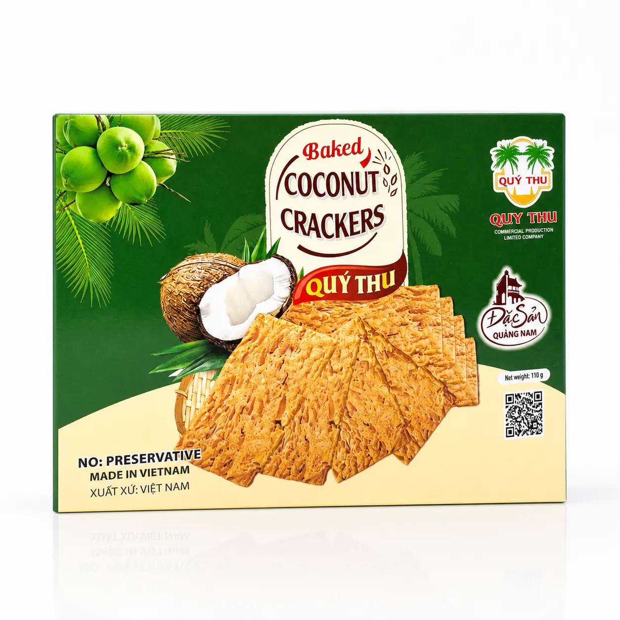 Bánh dừa nướng quý thu hộp xanh 180g
