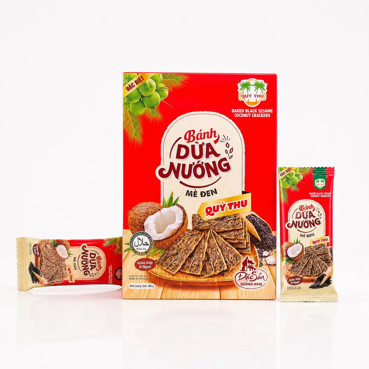 Bánh dừa mè đen quý thu hộp 180G