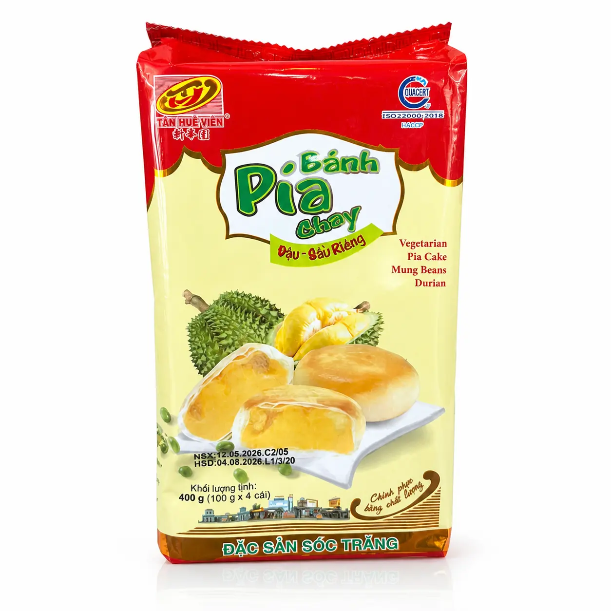Bánh pía chay 4 cái Tân Huê Viên