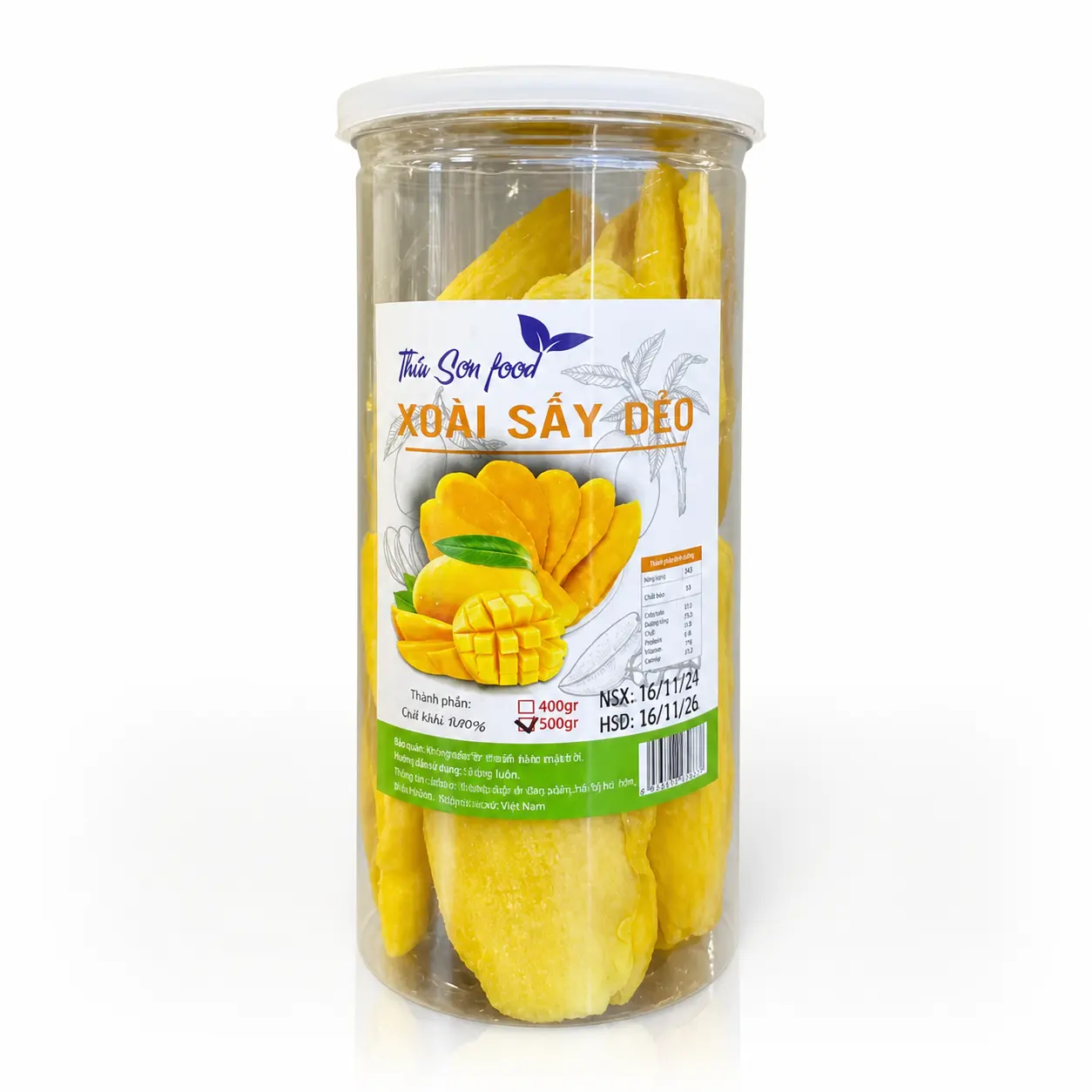 Xoài sấy lọ 500g