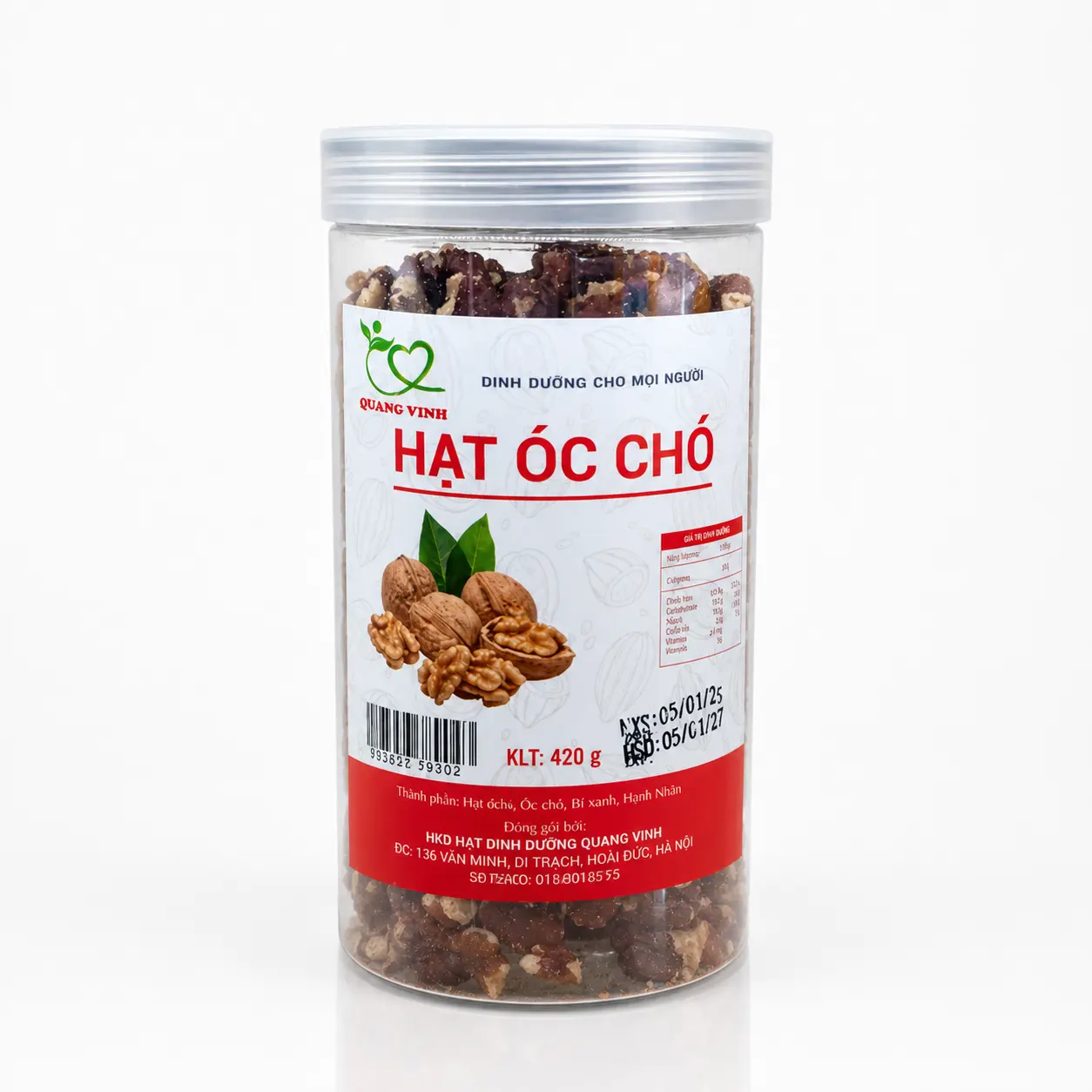 Hạt nhân óc chó đỏ 420g