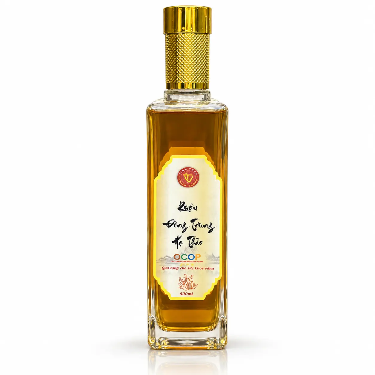 Rượu đông trùng hạ thảo 500ml Linh thảo thiên vương